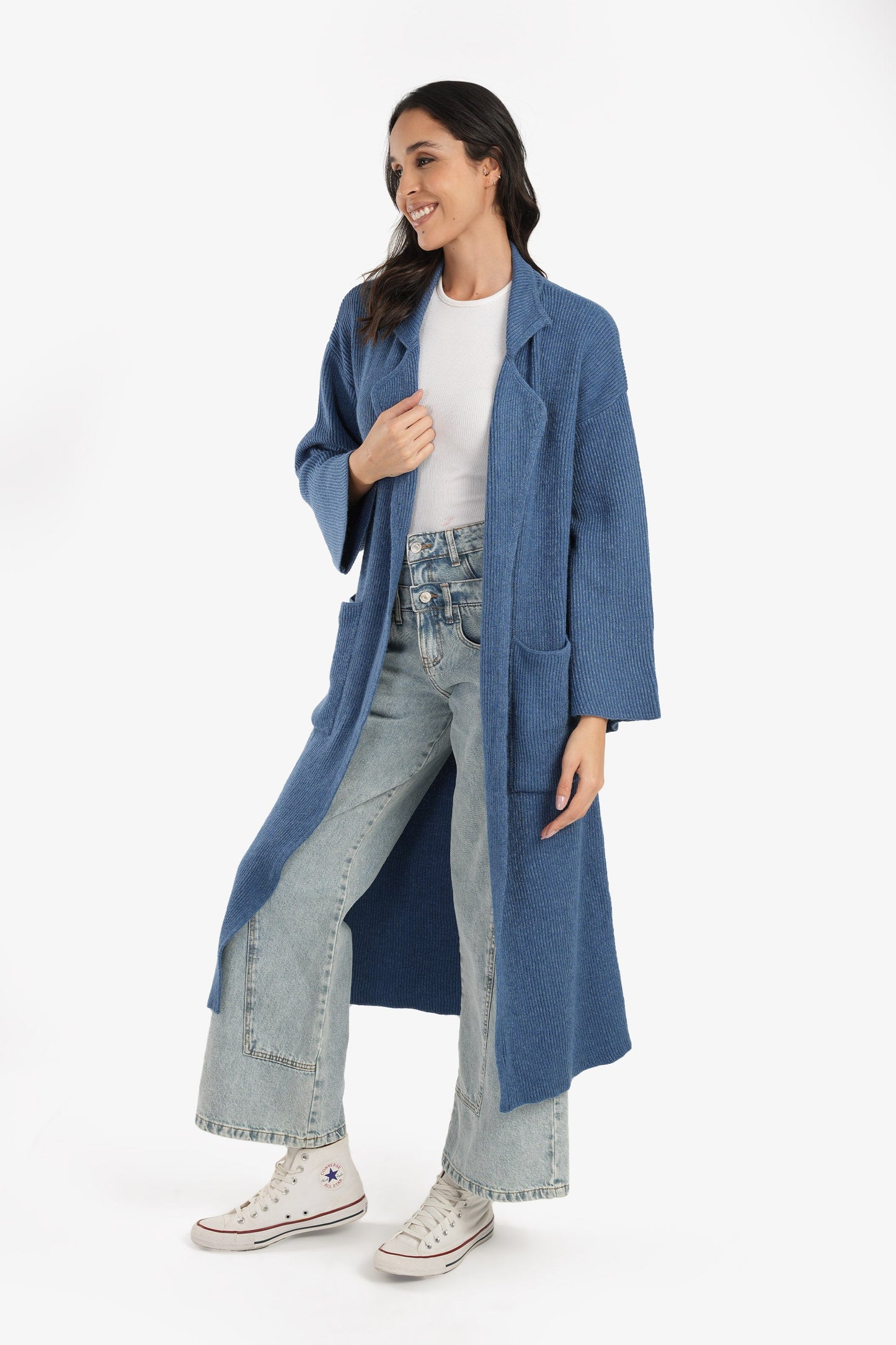 Wool Coat with Revere Collar