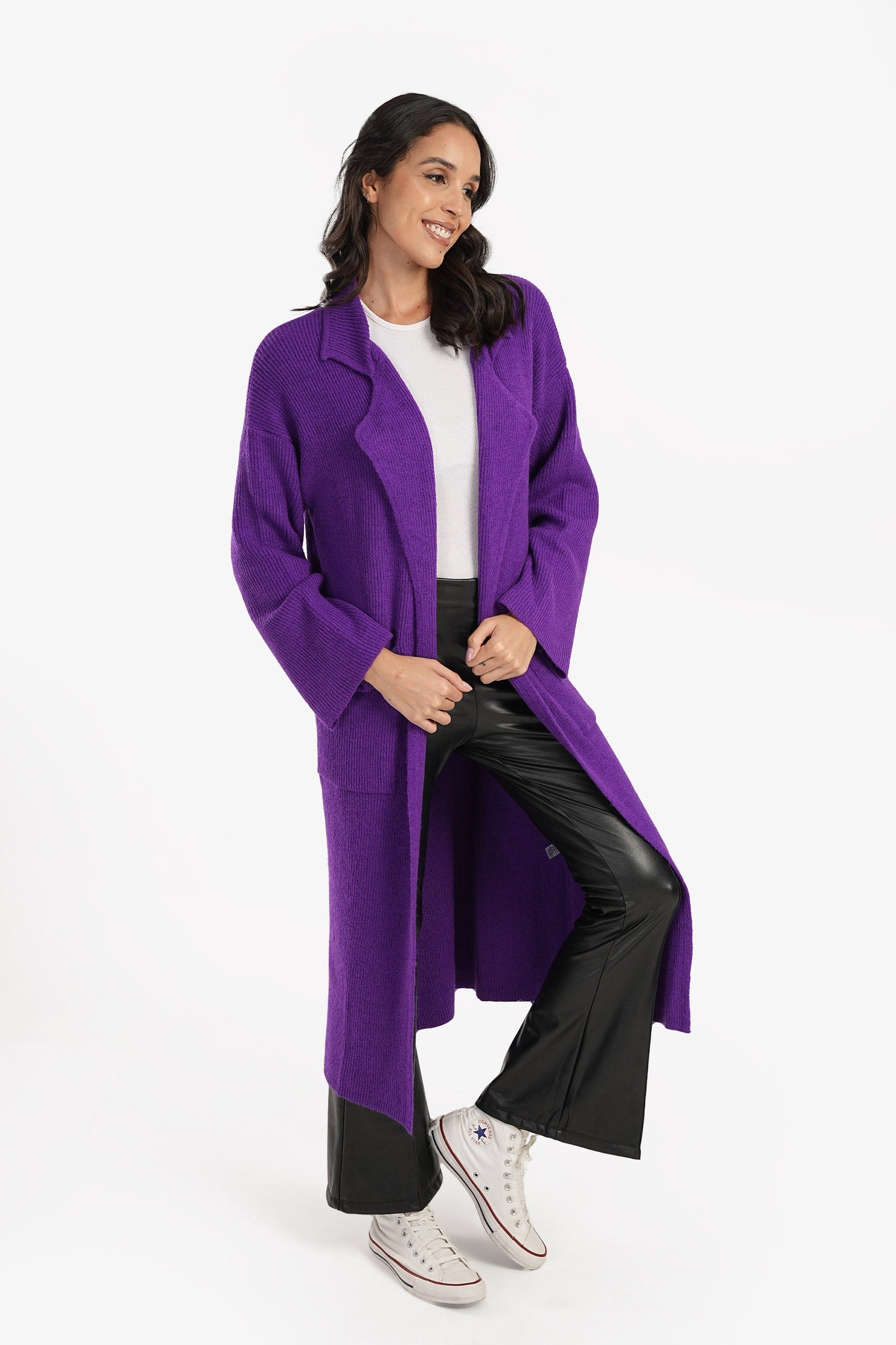 Wool Coat with Revere Collar