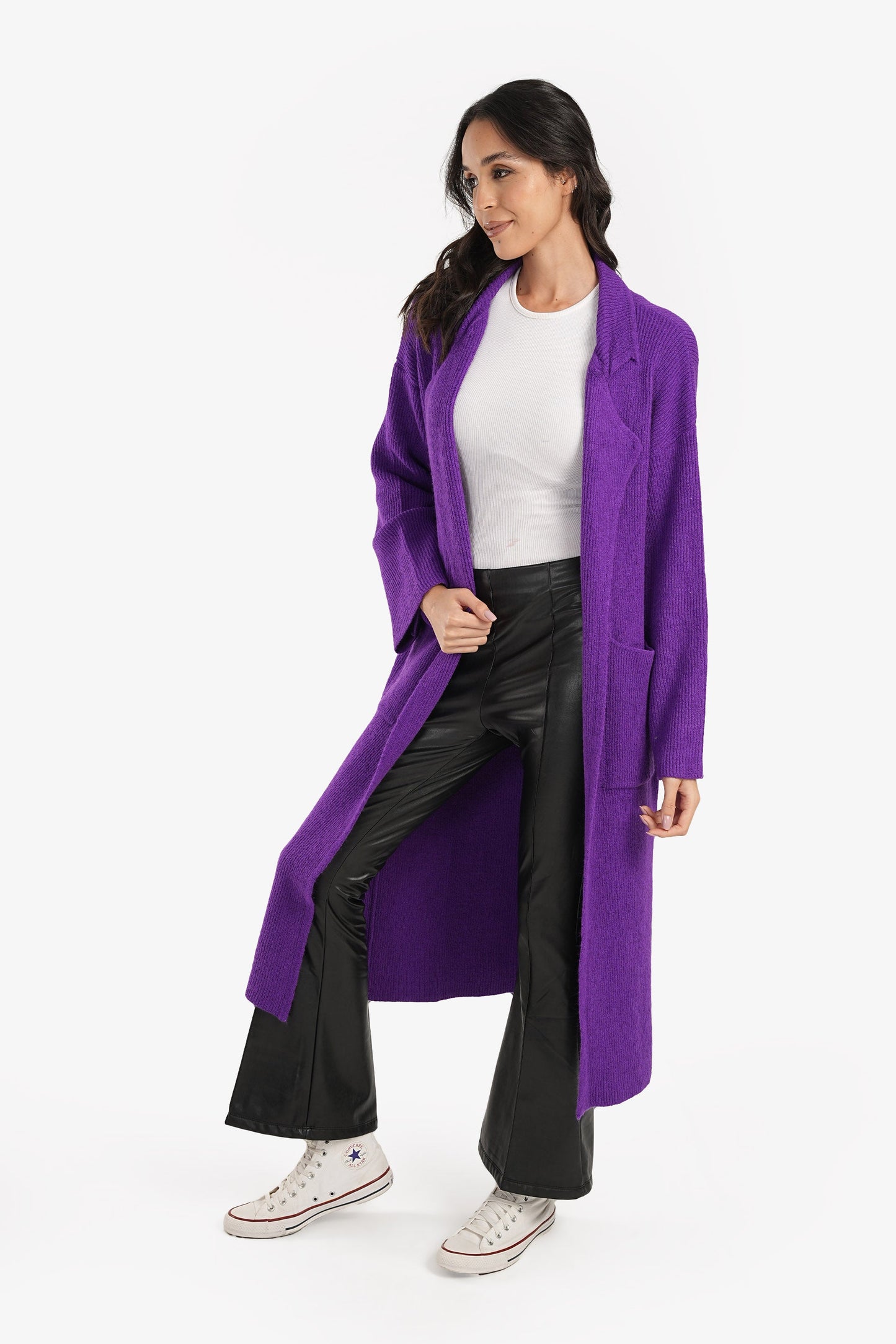 Wool Coat with Revere Collar