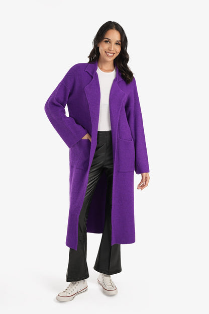 Wool Coat with Revere Collar