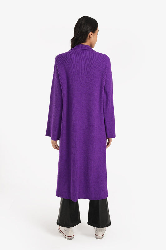 Wool Coat with Revere Collar