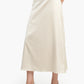 Light Beige A-Line Satin Skirt