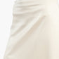 Light Beige A-Line Satin Skirt