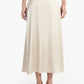 Light Beige A-Line Satin Skirt