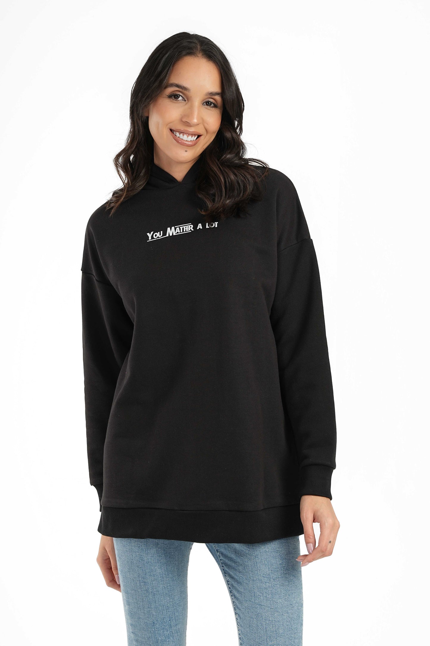 Black Melton Lounge Hoodie