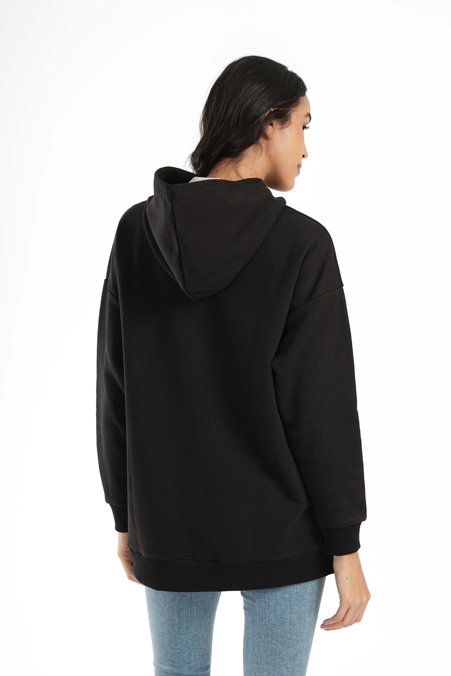 Black Melton Lounge Hoodie