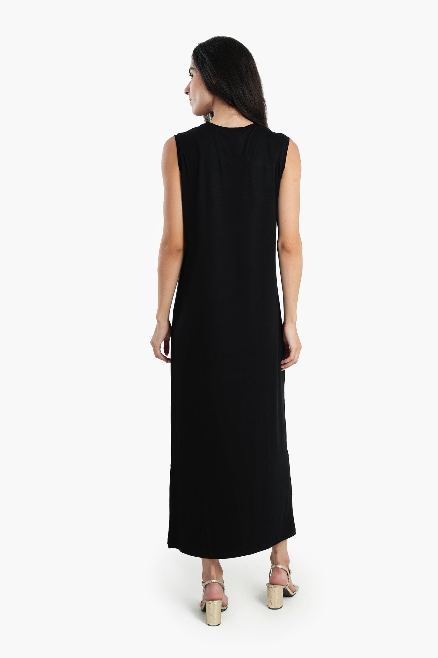 Viscose Sleeveless Midi Length Dress