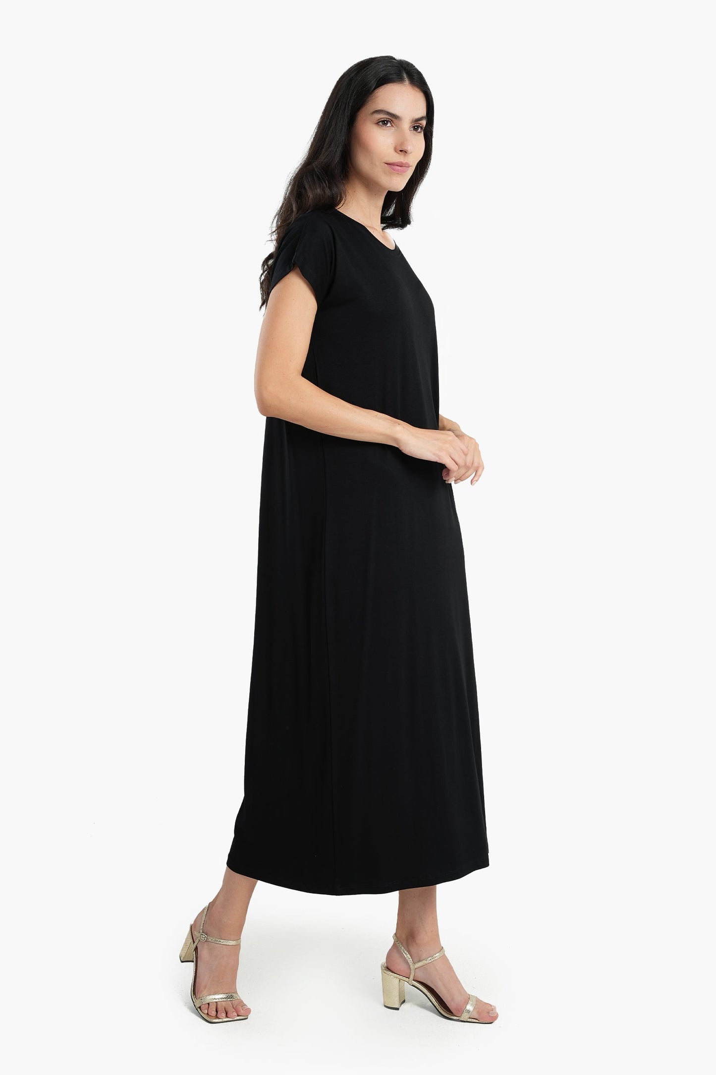 Viscose Slip-on Basic Dress