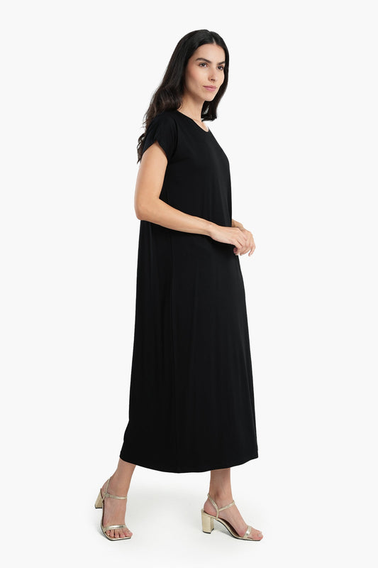 Viscose Slip-on Basic Dress