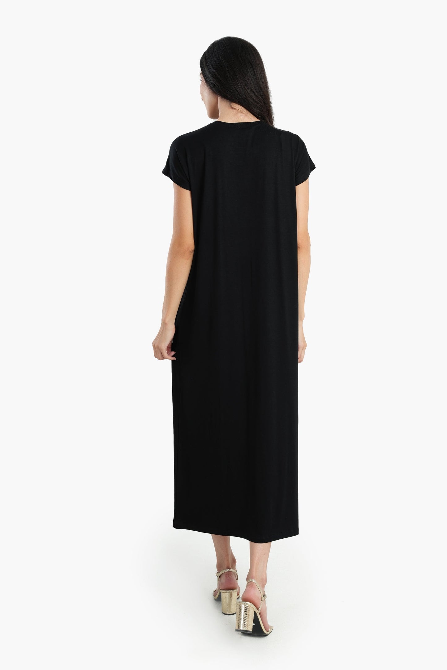 Viscose Slip-on Basic Dress