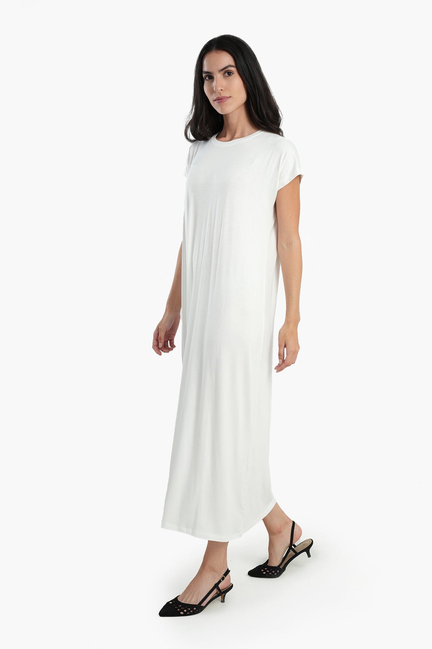 Viscose Slip-on Basic Dress