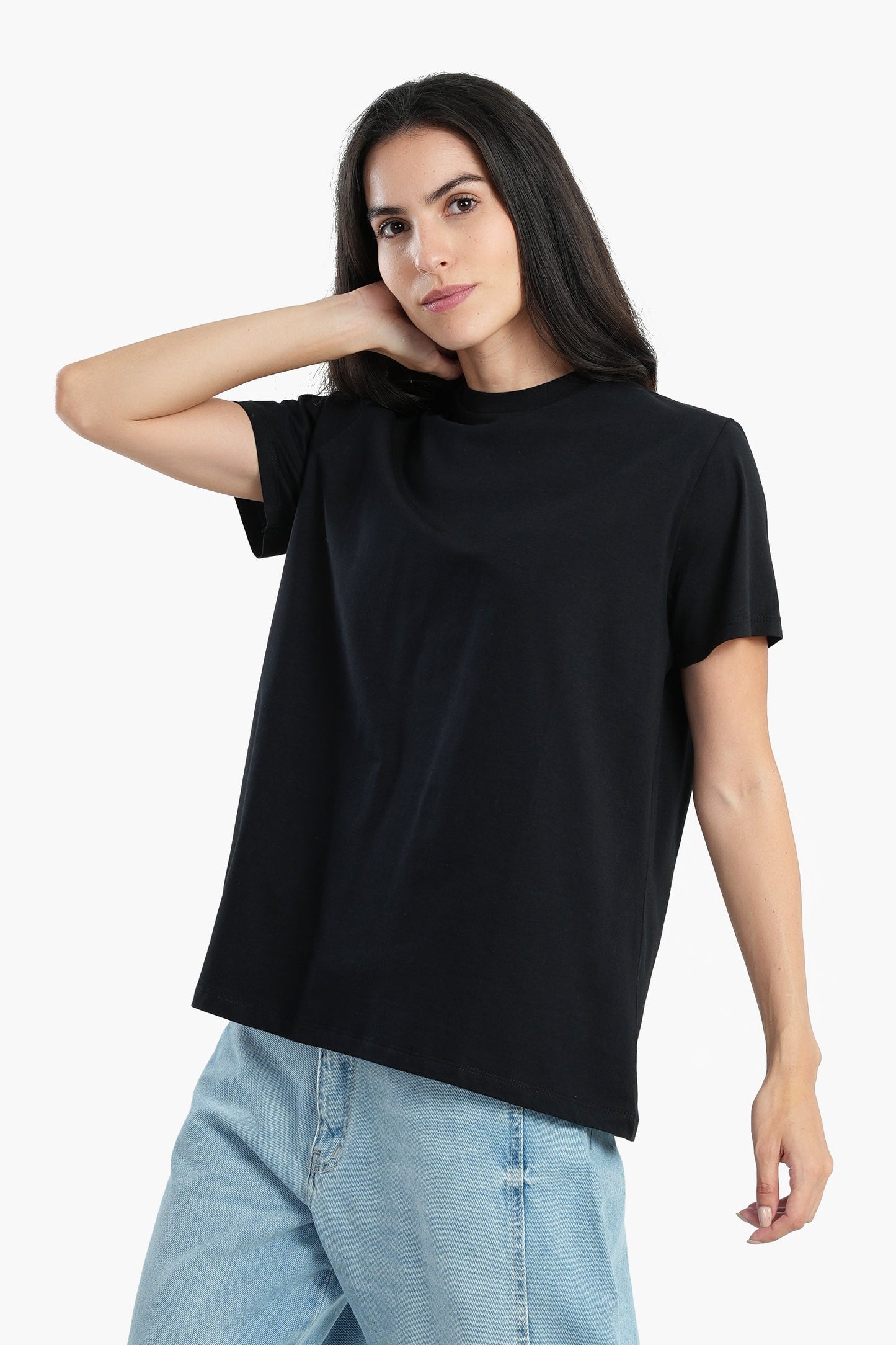 Cotton Basic Slip-on T-Shirt