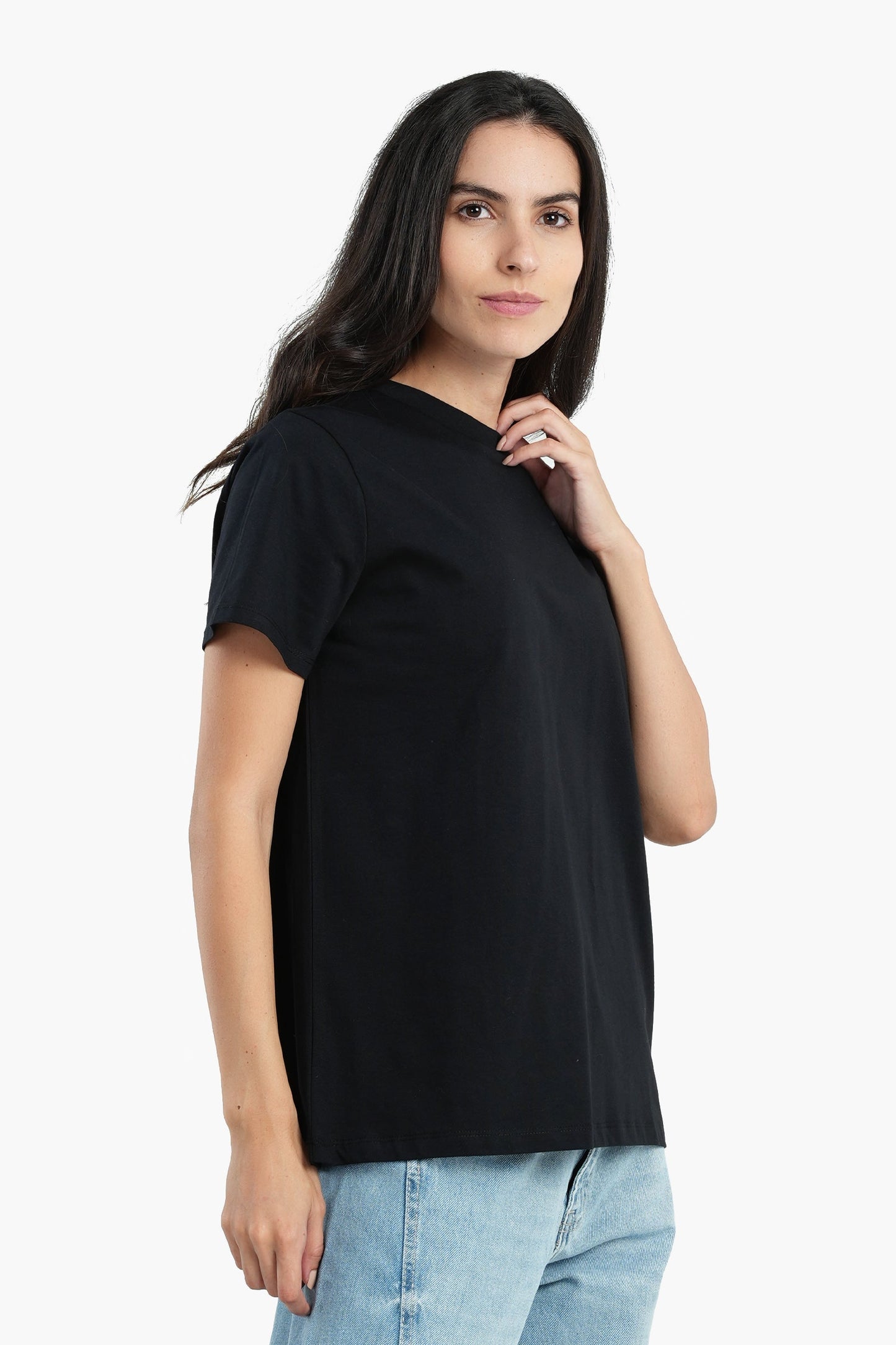 Cotton Basic Slip-on T-Shirt