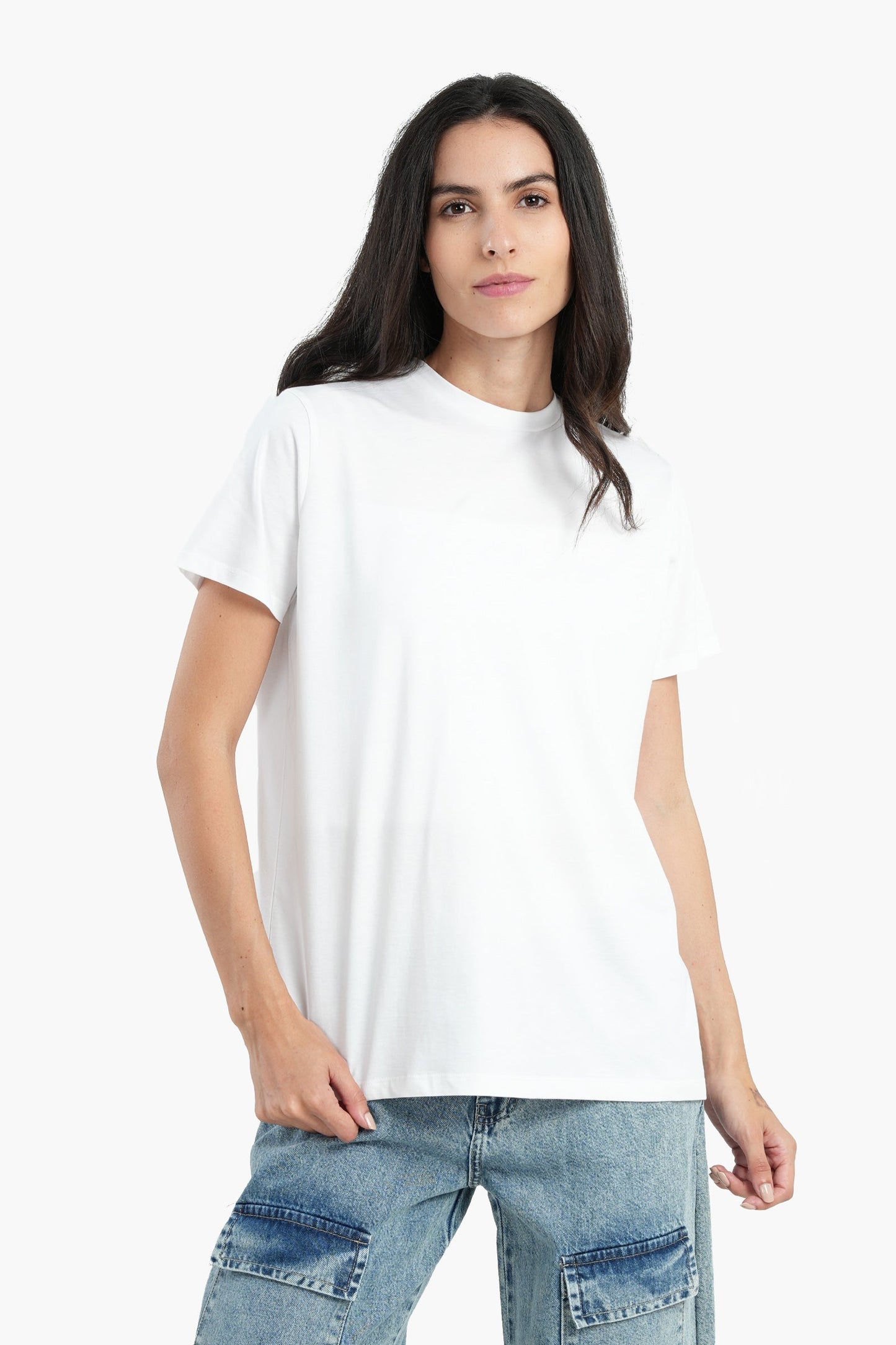 Cotton Basic Slip-on T-Shirt