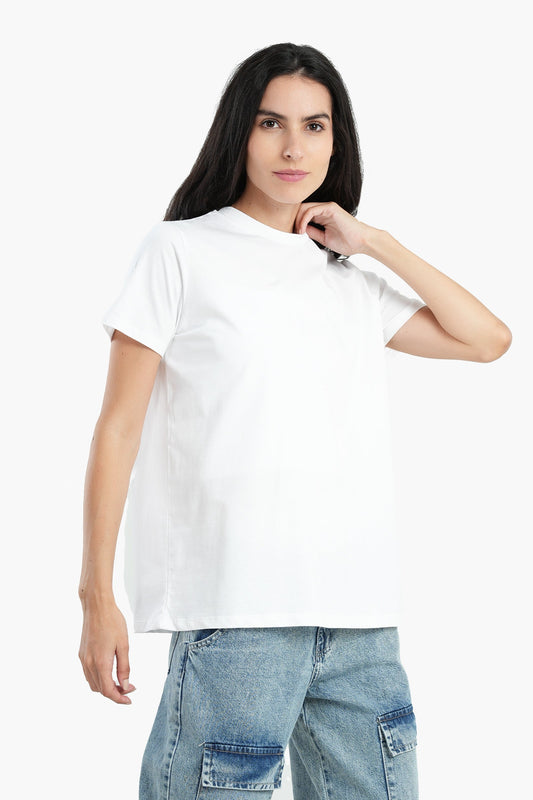 Cotton Basic Slip-on T-Shirt