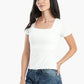 Cotton Square Neck Top