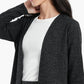 Ribbed Long Open Front Cardigan