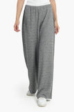 Gray Chine Wool Blend Knitted Pants