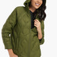 Olive Green Quilted Waterproof Jacket