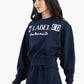 Navy Printed Lounge Sweatshirt