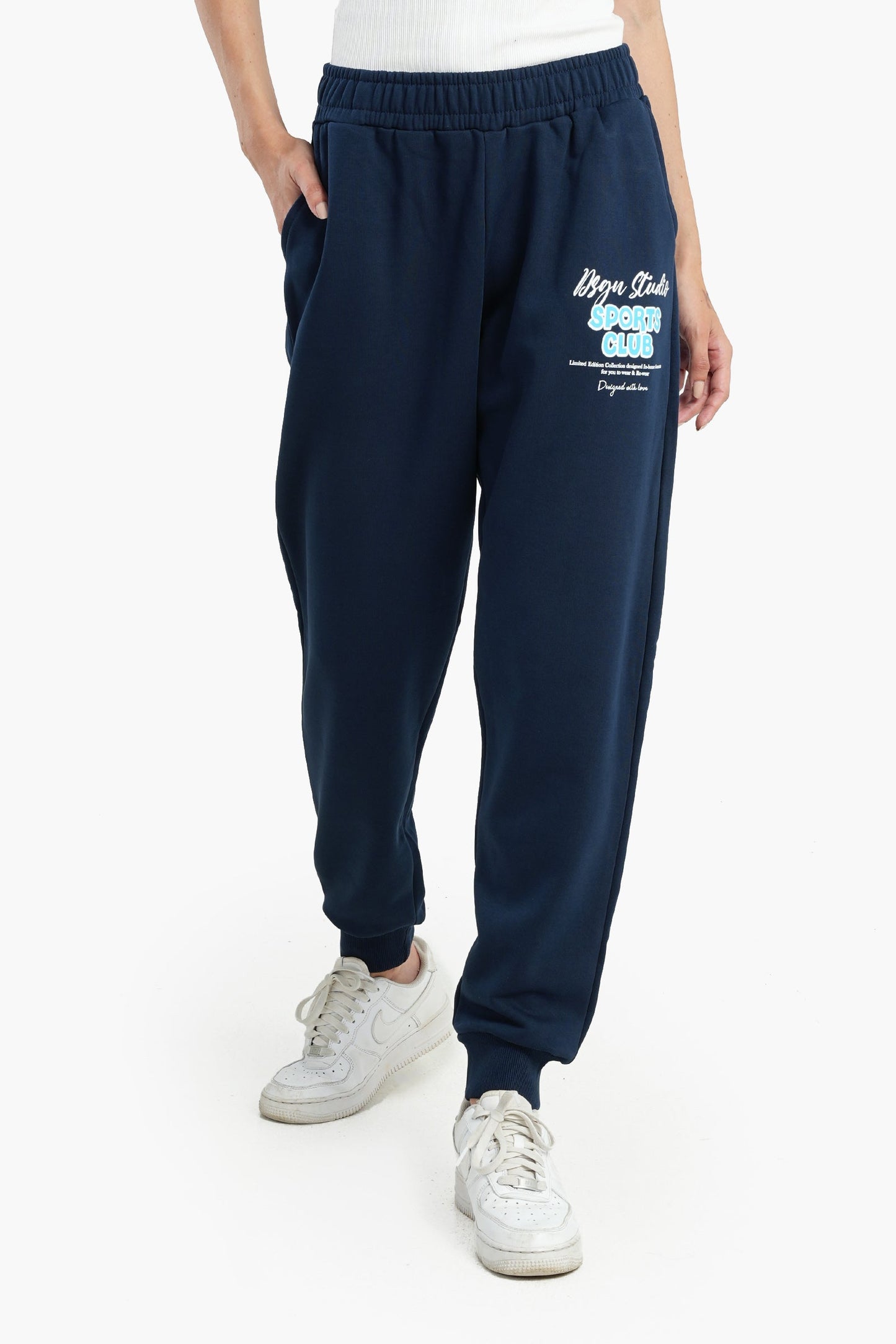 Navy Cotton Lounge Jogger