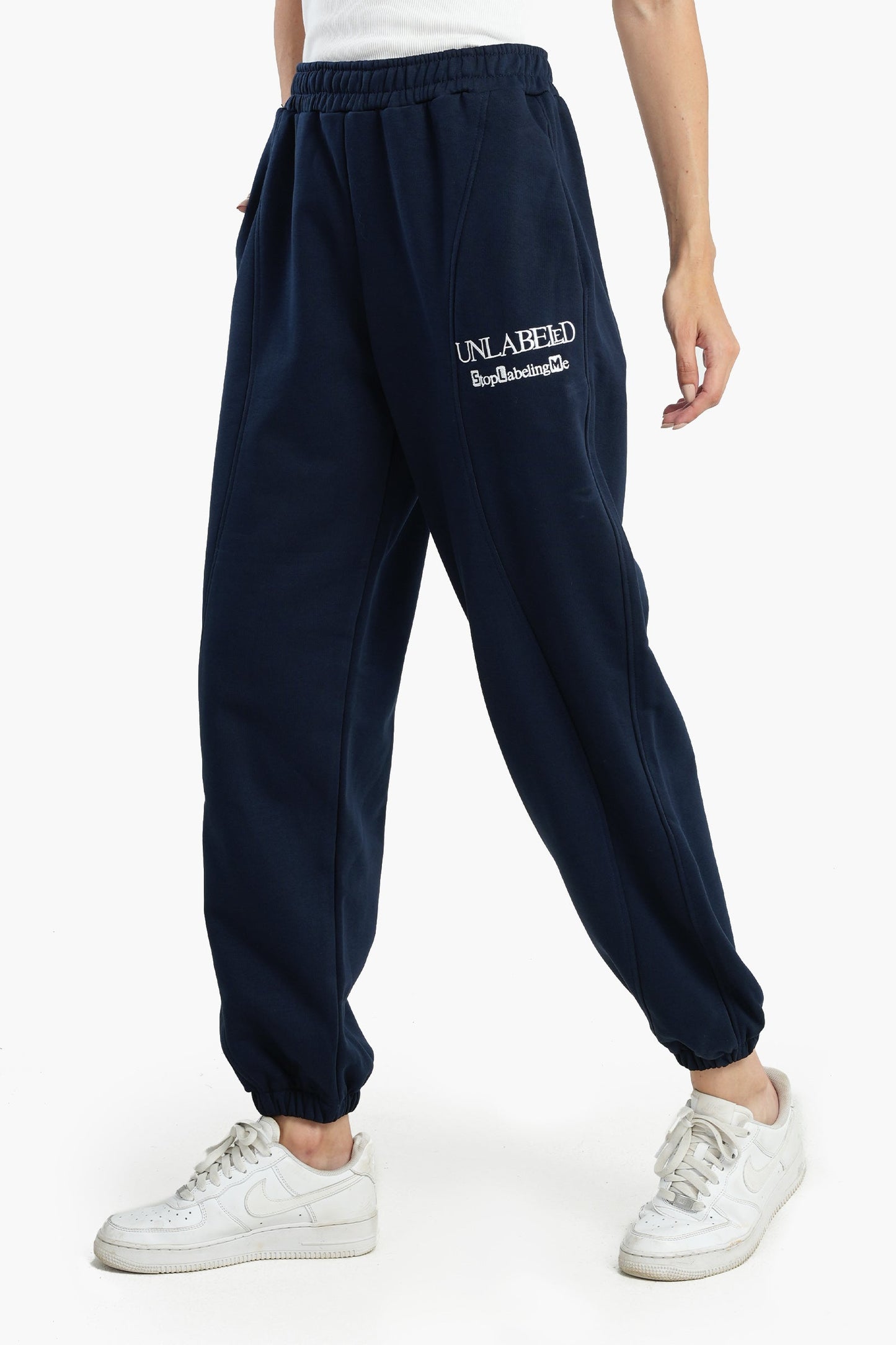 Navy Printed Lounge Jogger