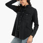 Snap Button Closure Denim Shirt