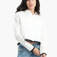 Cropped Shirt with Flap Pockets