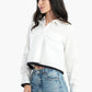 Cropped Shirt with Flap Pockets