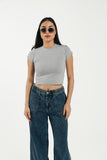 Crew Neck Cropped Top