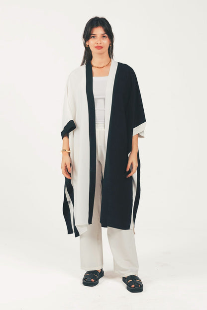 Dual Tone Flowy Kimono