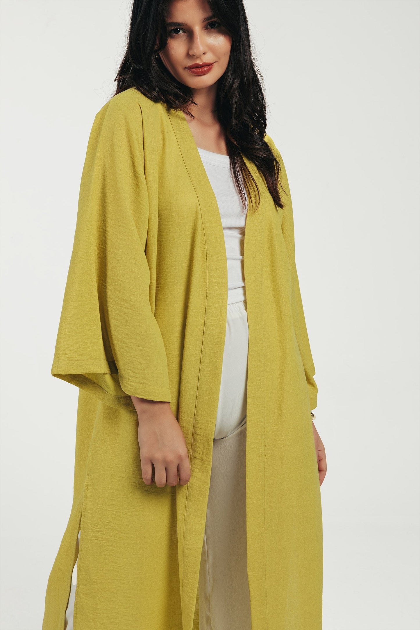 Linen Open Front Kimono