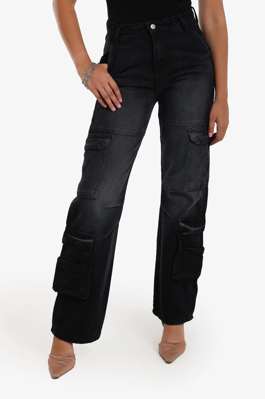 Denim Cargo Pants