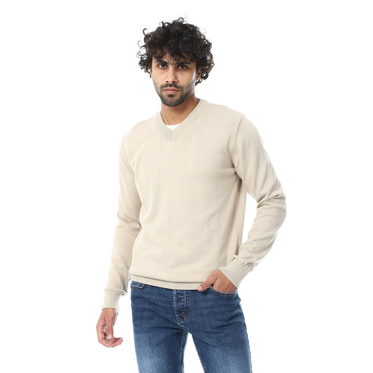 V-Neck Plain Pullover