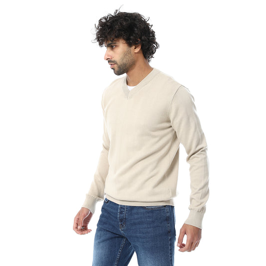 V-Neck Plain Pullover