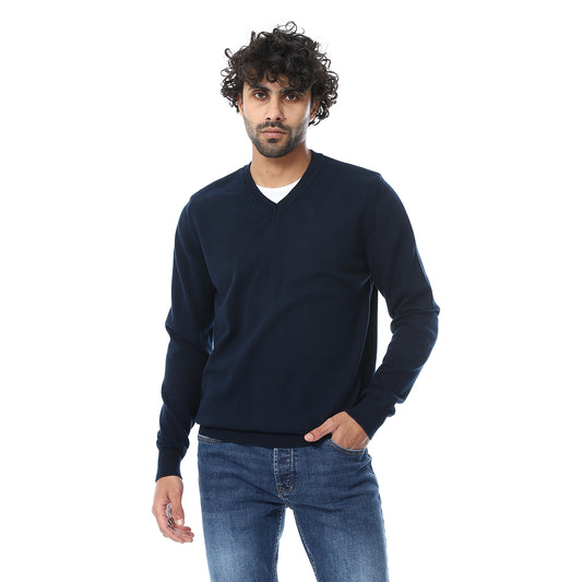 V-Neck Plain Pullover