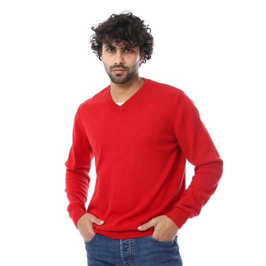 V-Neck Plain Pullover