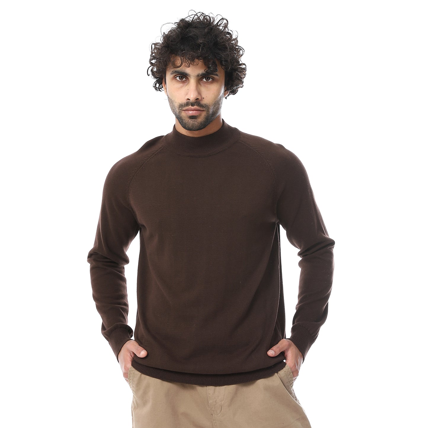 High Neck Long Sleeve Pullover