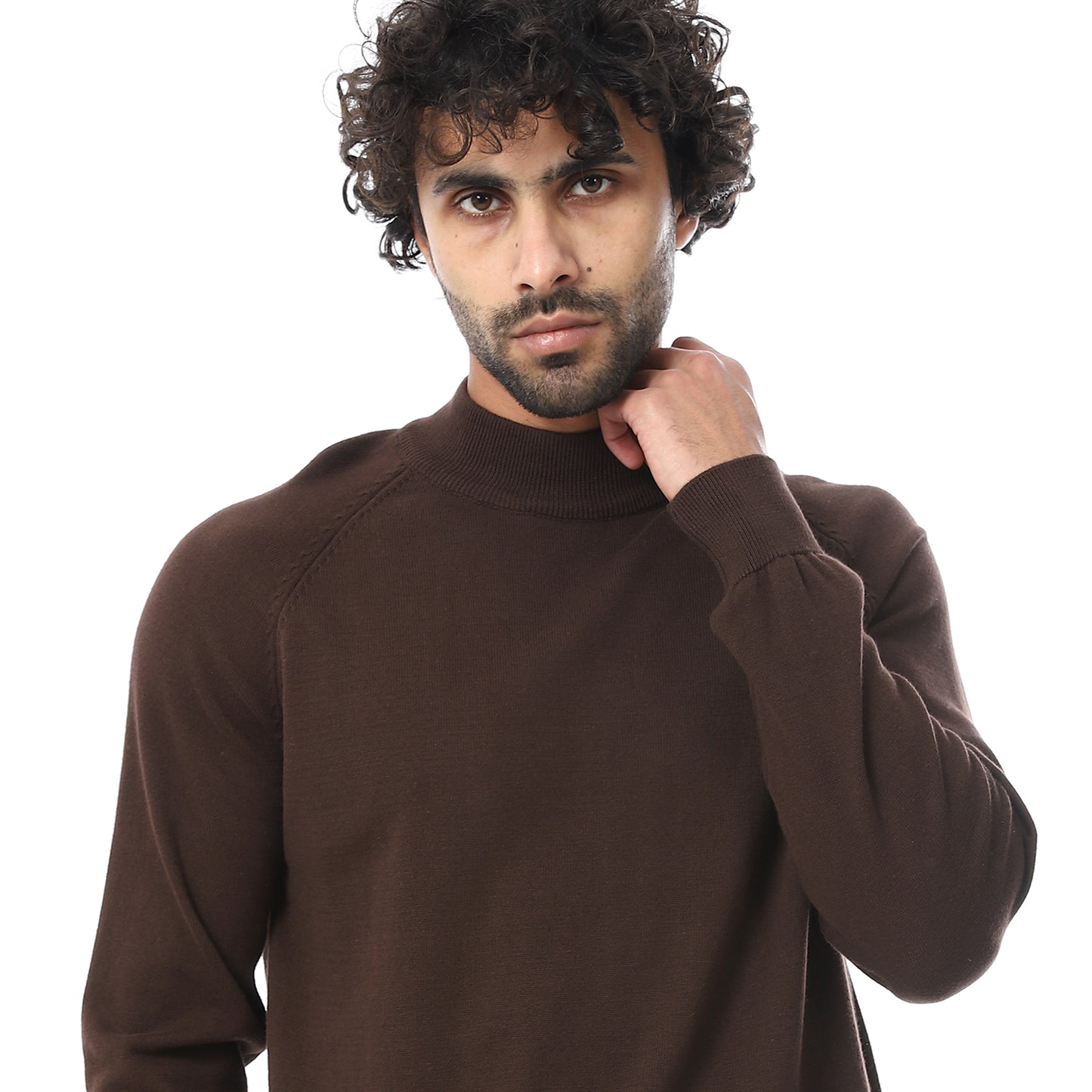 High Neck Long Sleeve Pullover