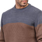 Tri-Tone Crew Neck Pullover