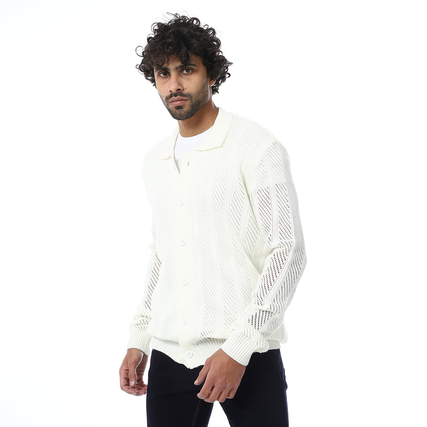 Net Long Sleeve Sweater