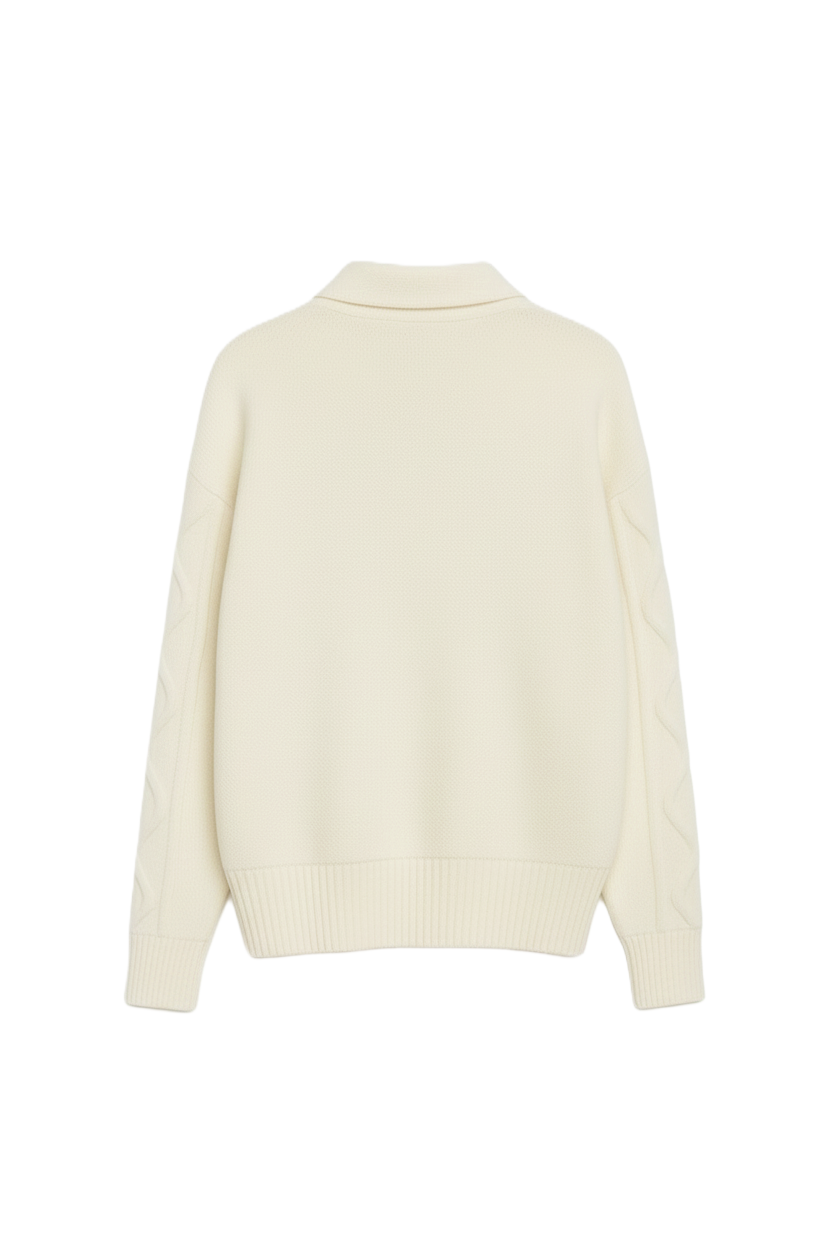 Zip-Up Closure Sweater