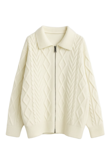 Zip-Up Closure Sweater