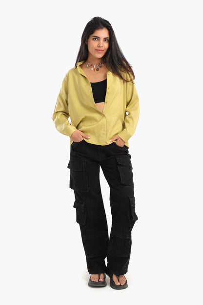 بنطال جينز كارغو أسود