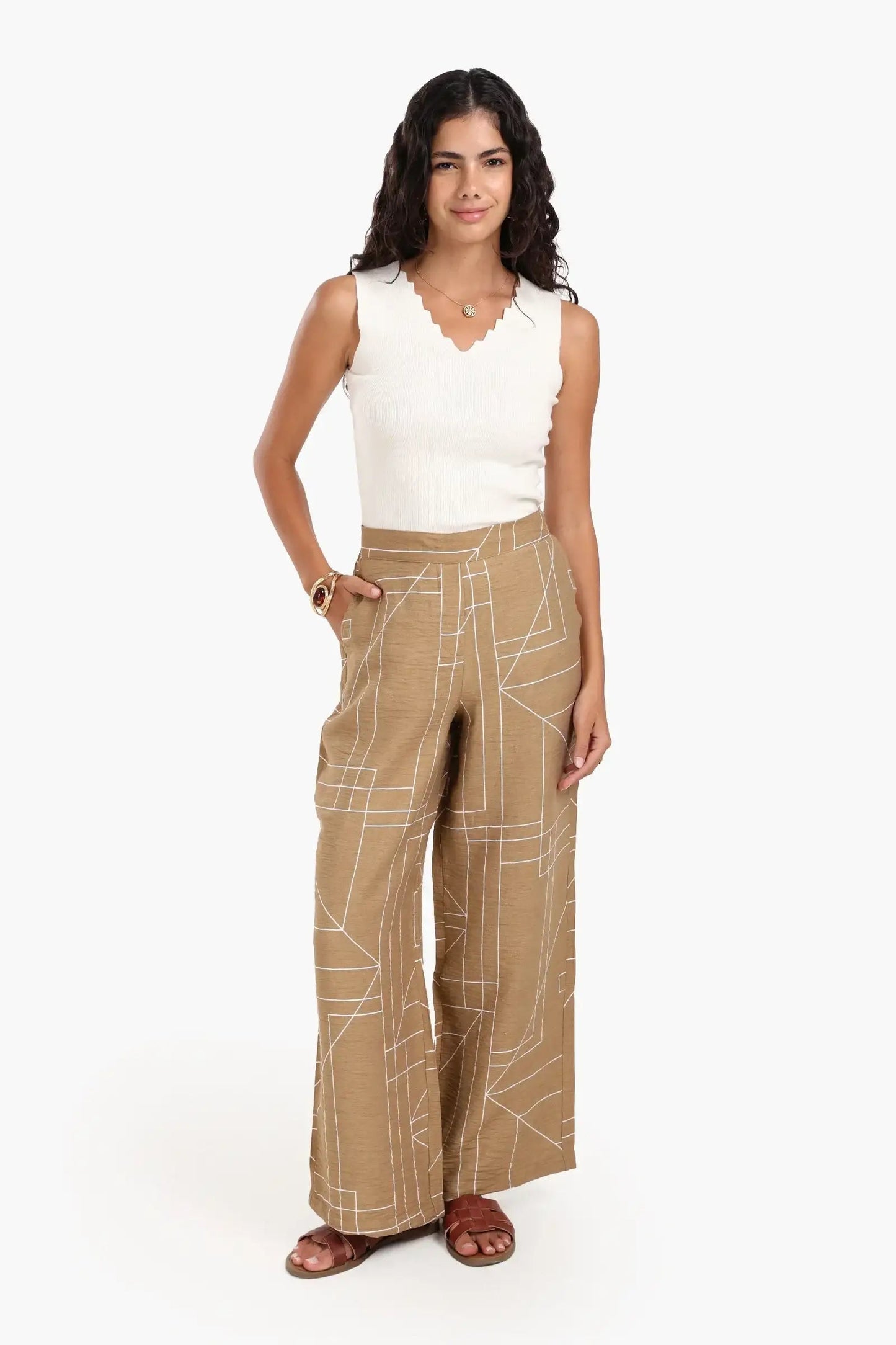 Seamless Zigzag V-Neck Top