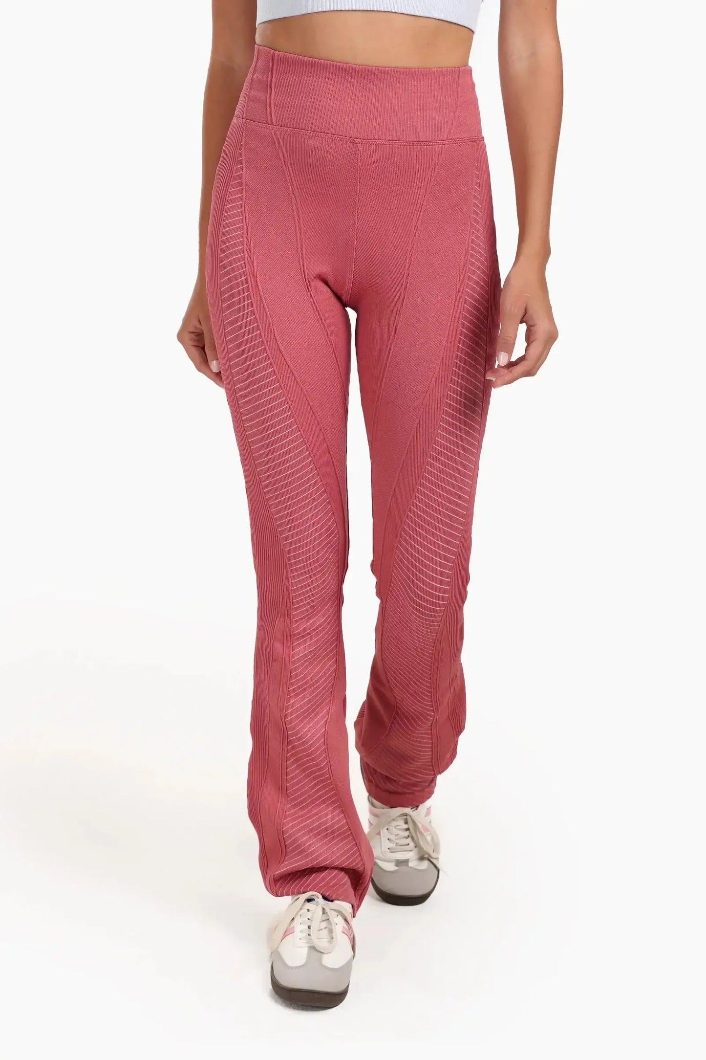 Textured High-Waist Sports Pants