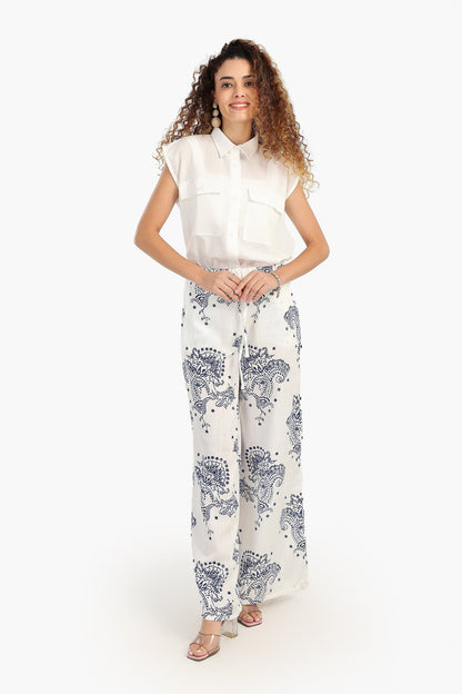 قميص كلاسيكي من مزيج القطن