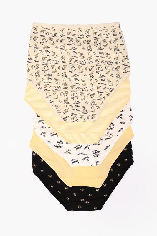 مجموعة من 5 سراويل داخلية كاملة ملونة