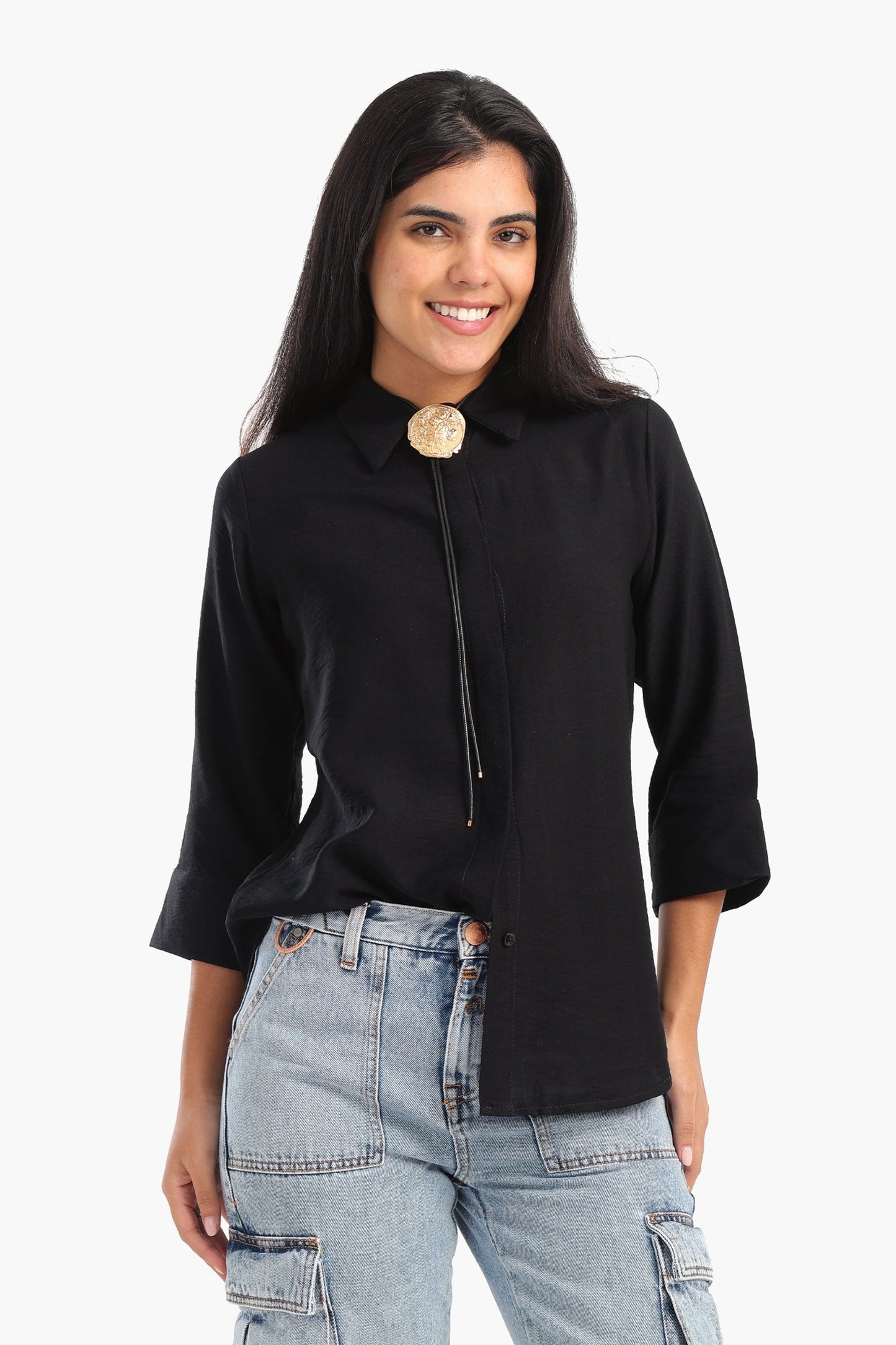 Shirt with Full Hidden Placket