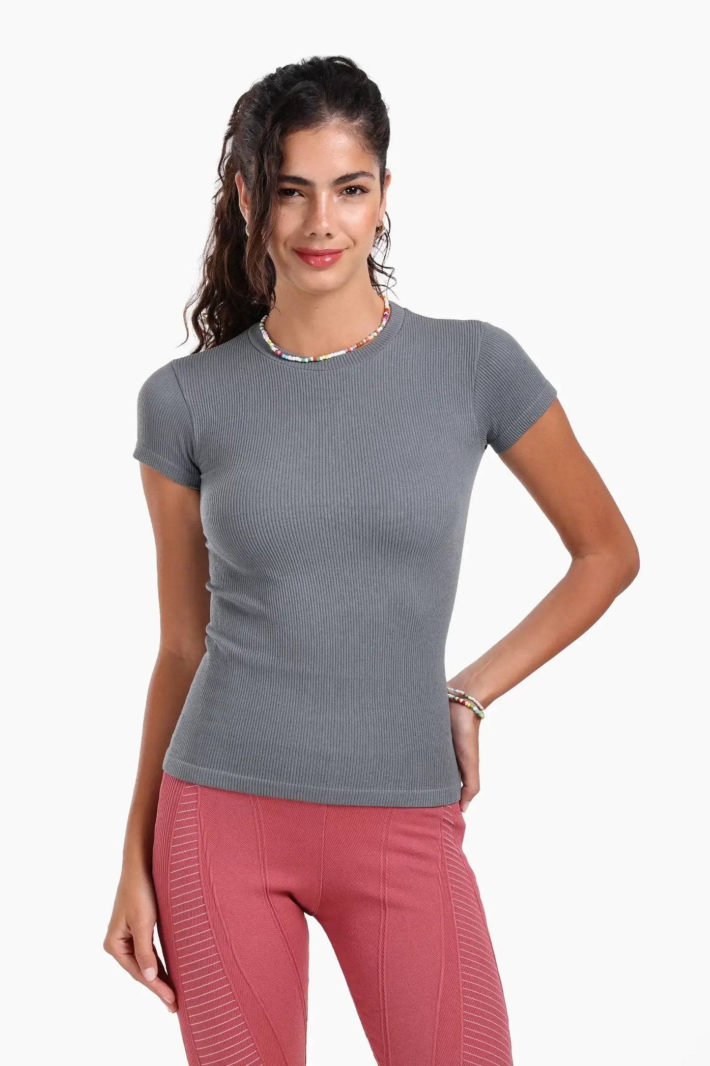 Slim Fit Ribbed Top